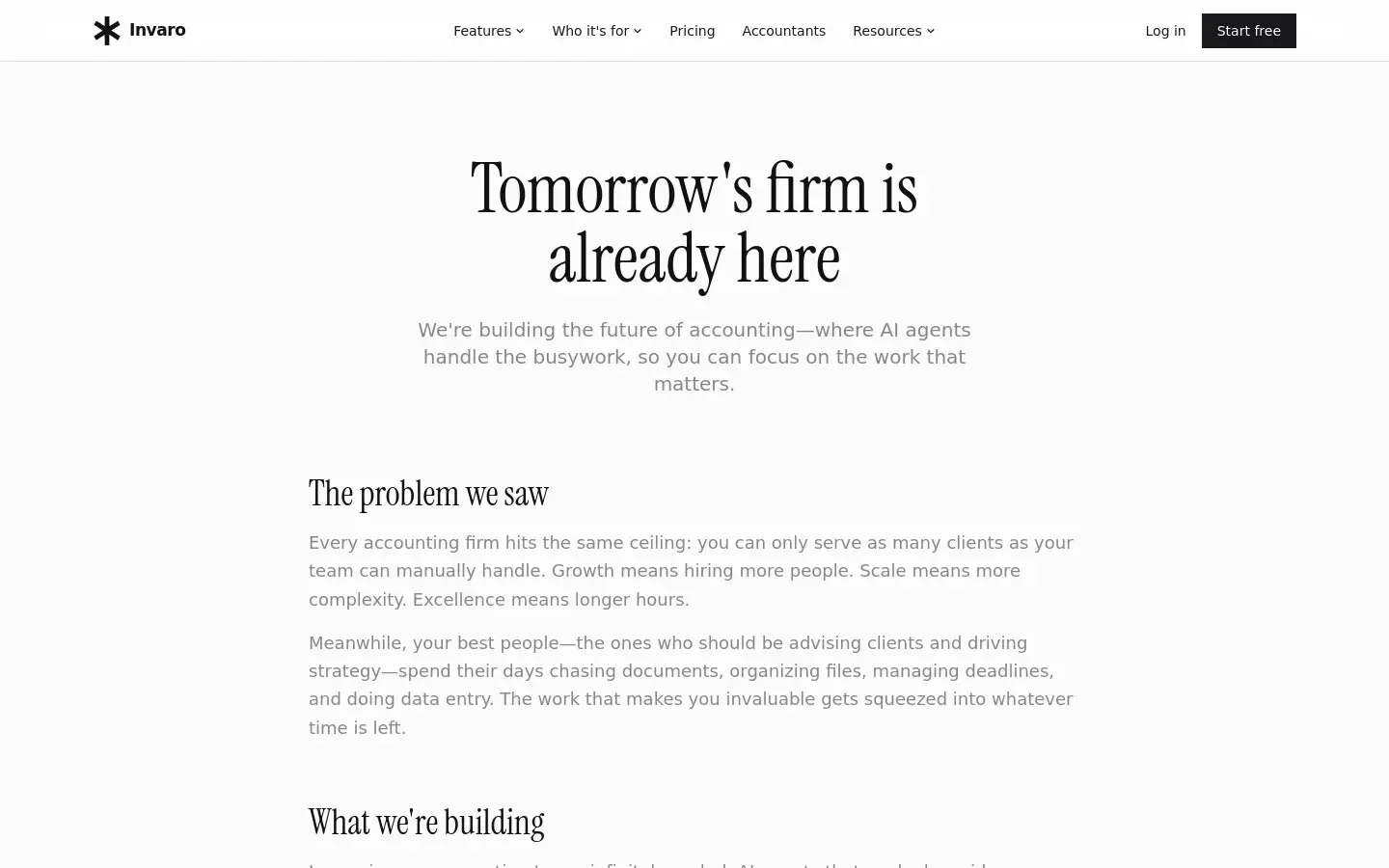 Invaro: Built for accounting professionals